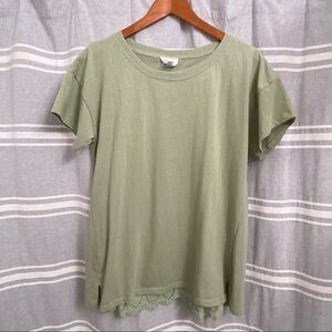 HEYSON / Green Short Sleeve Blouse Size L